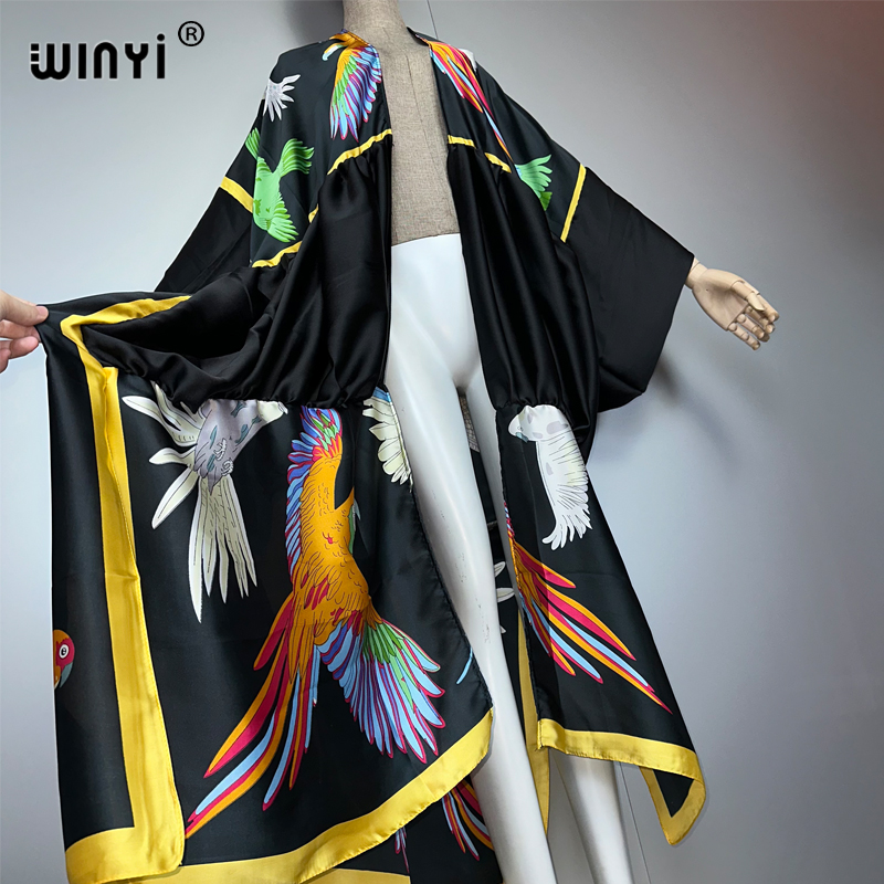 WINYI estampado boho kimono ma - Cover Up Kaftan reseña y precio