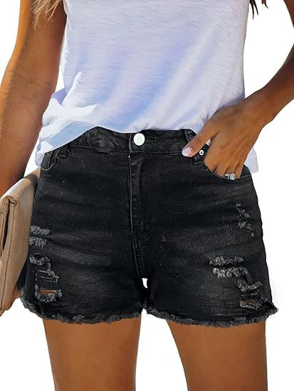 Shorts de mezclilla casuales v - Shorts Denim Frayed reseña y precio