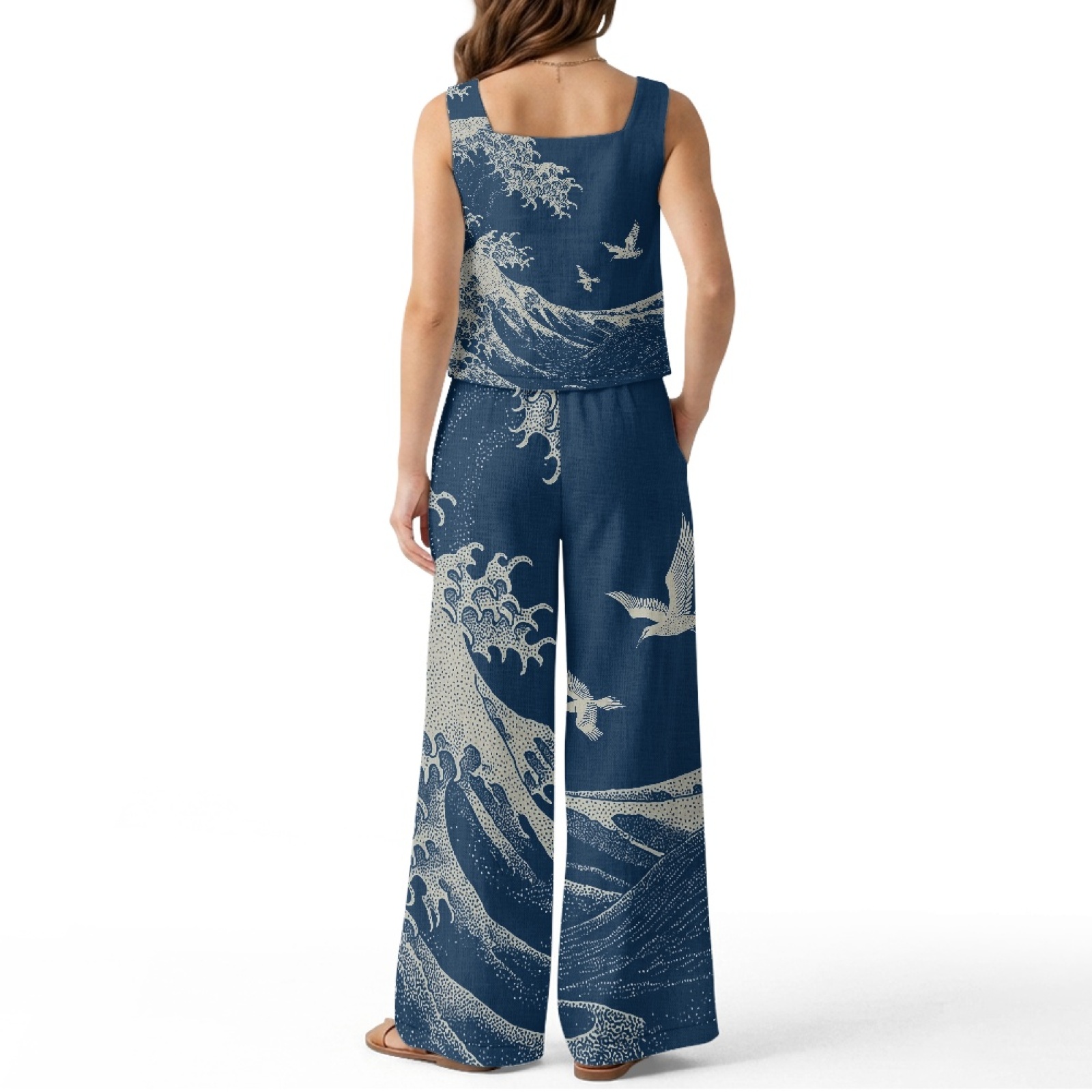 INSTANTARTS Conjunto de chalec - Linen Pant Wide reseña y precio