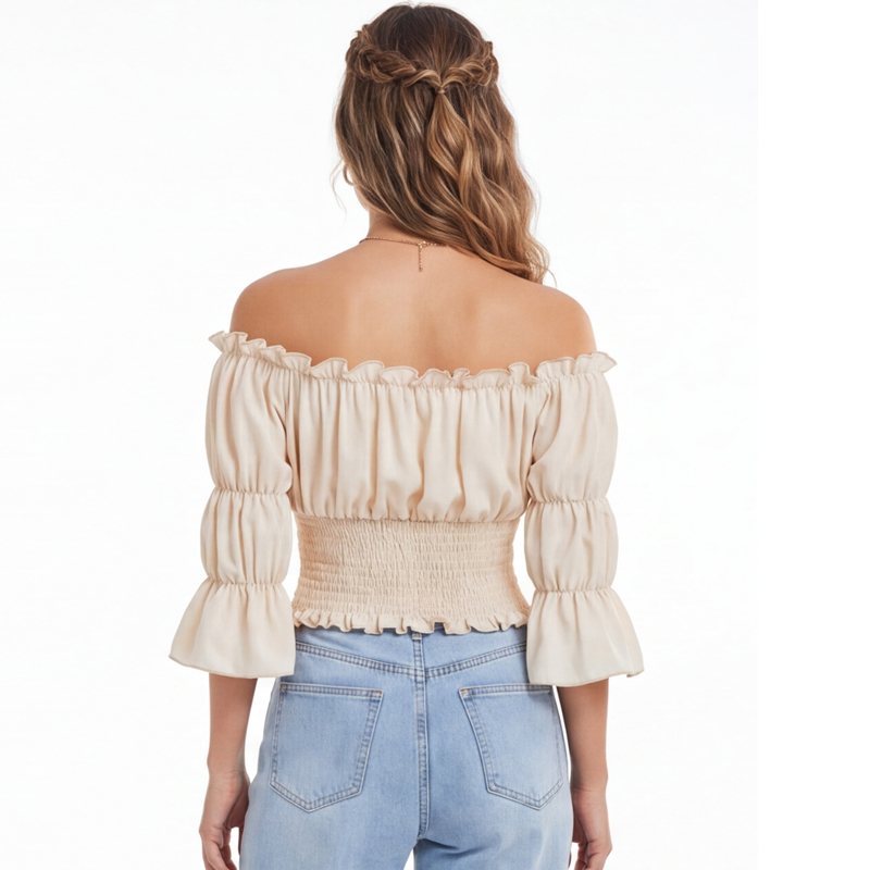 Blusa Renacentista para Mujer, - Blouse Off Shoulder reseña y precio