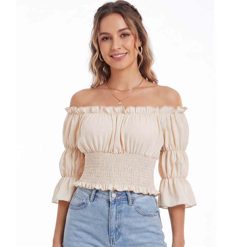 Blusa Renacentista para Mujer, - Blouse Off Shoulder reseña y precio