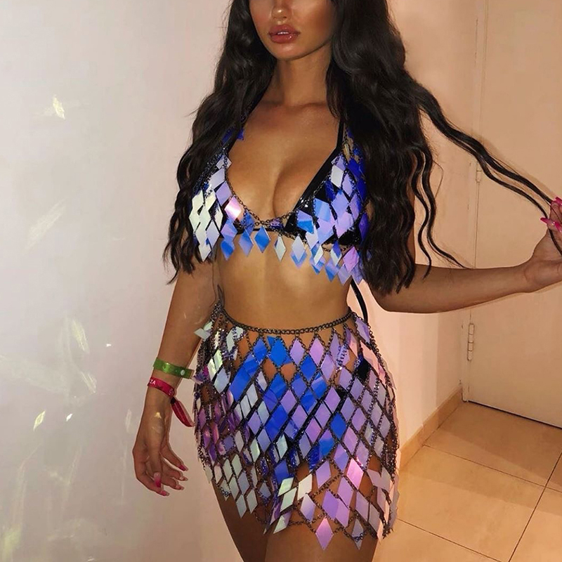 FestivalQueen Conjunto de top  - Crop Top Crochet reseña y precio