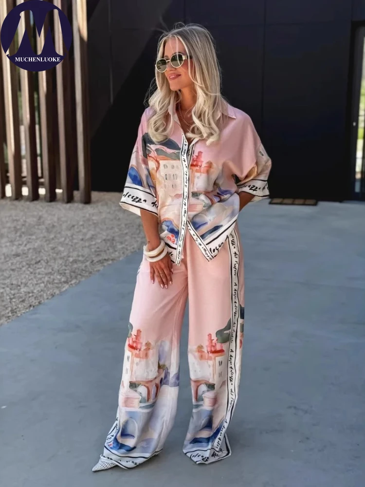 Conjunto de 2 piezas para muje - Linen Pant Wide reseña y precio