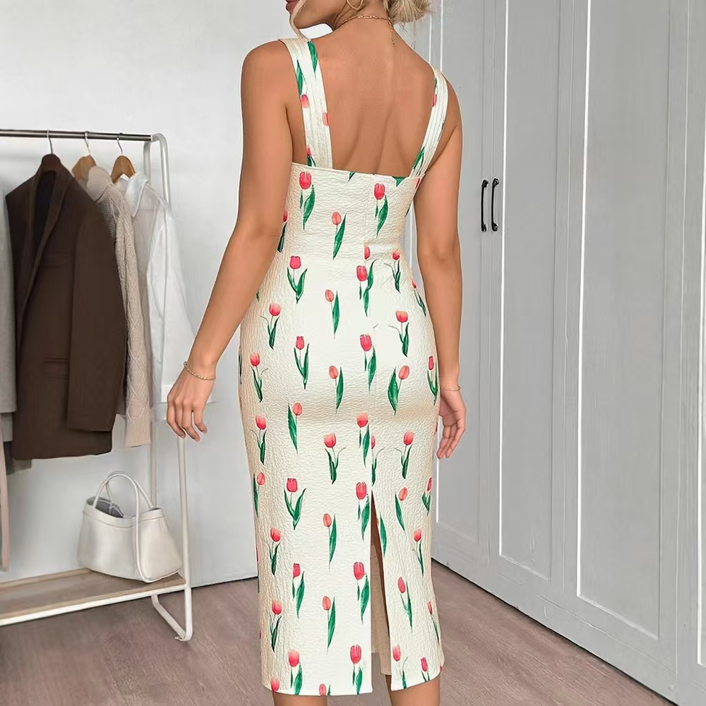 Vestido Corto con Estampado Fl - Midi Skirt Floral reseña y precio