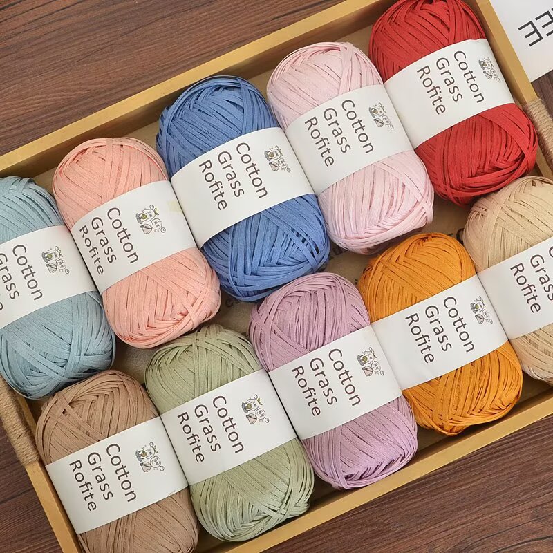 Nuevo hilo de rafia multicolor - Crochet Bag Raffia reseña y precio