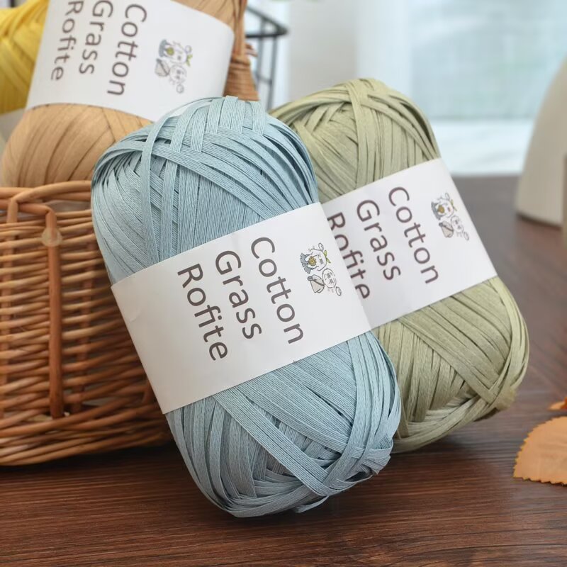 Nuevo hilo de rafia multicolor - Crochet Bag Raffia reseña y precio