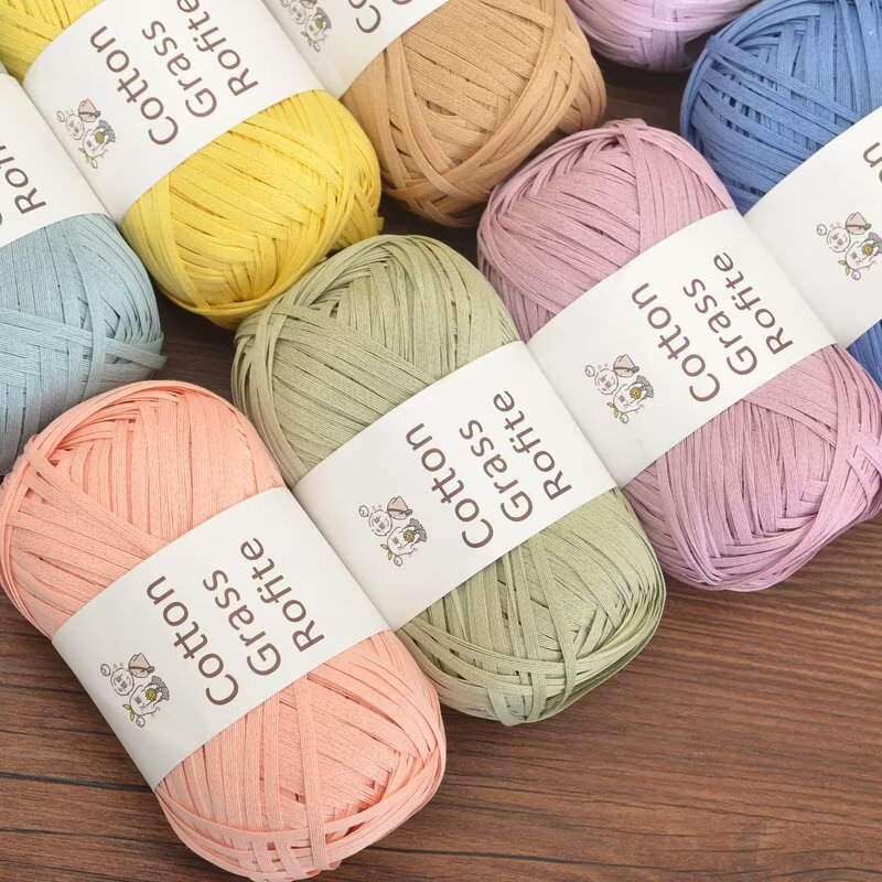 Nuevo hilo de rafia multicolor - Crochet Bag Raffia reseña y precio