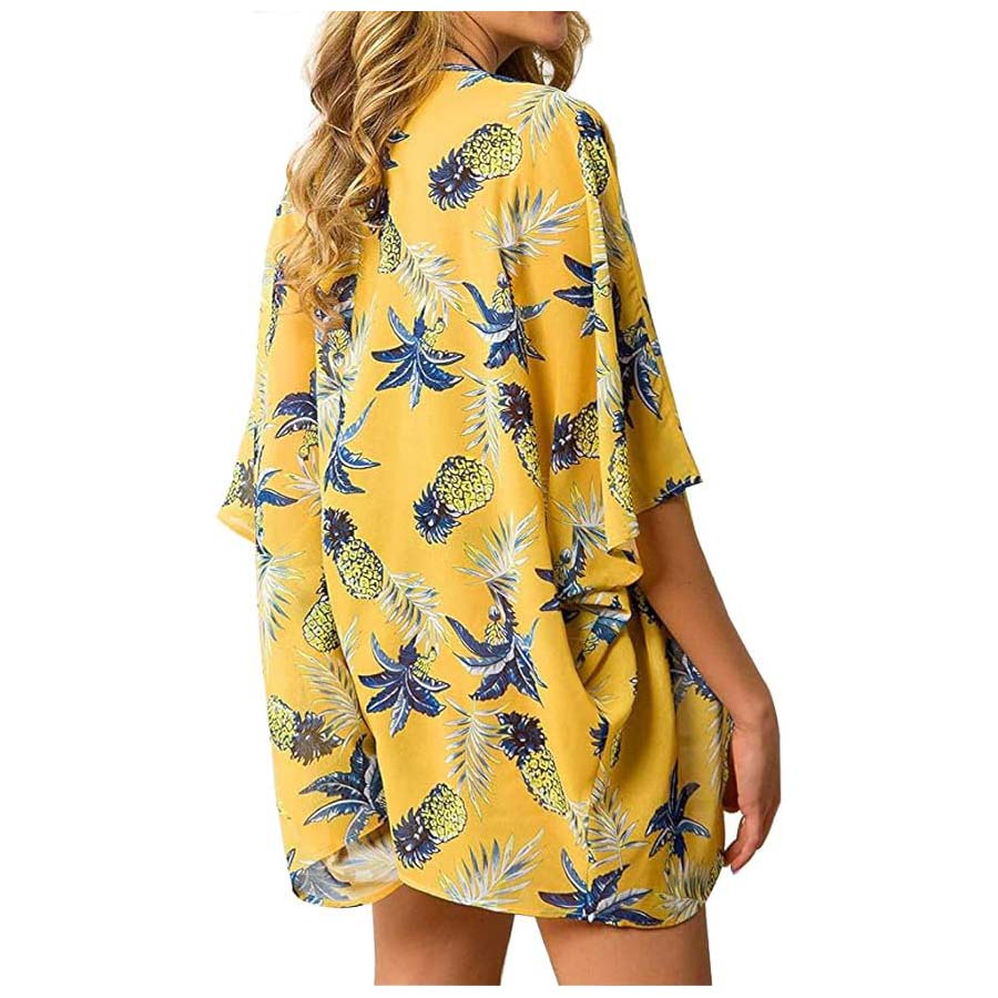 Cárdigans tipo kimono de gasa  - Kimono Sheer Floral reseña y precio