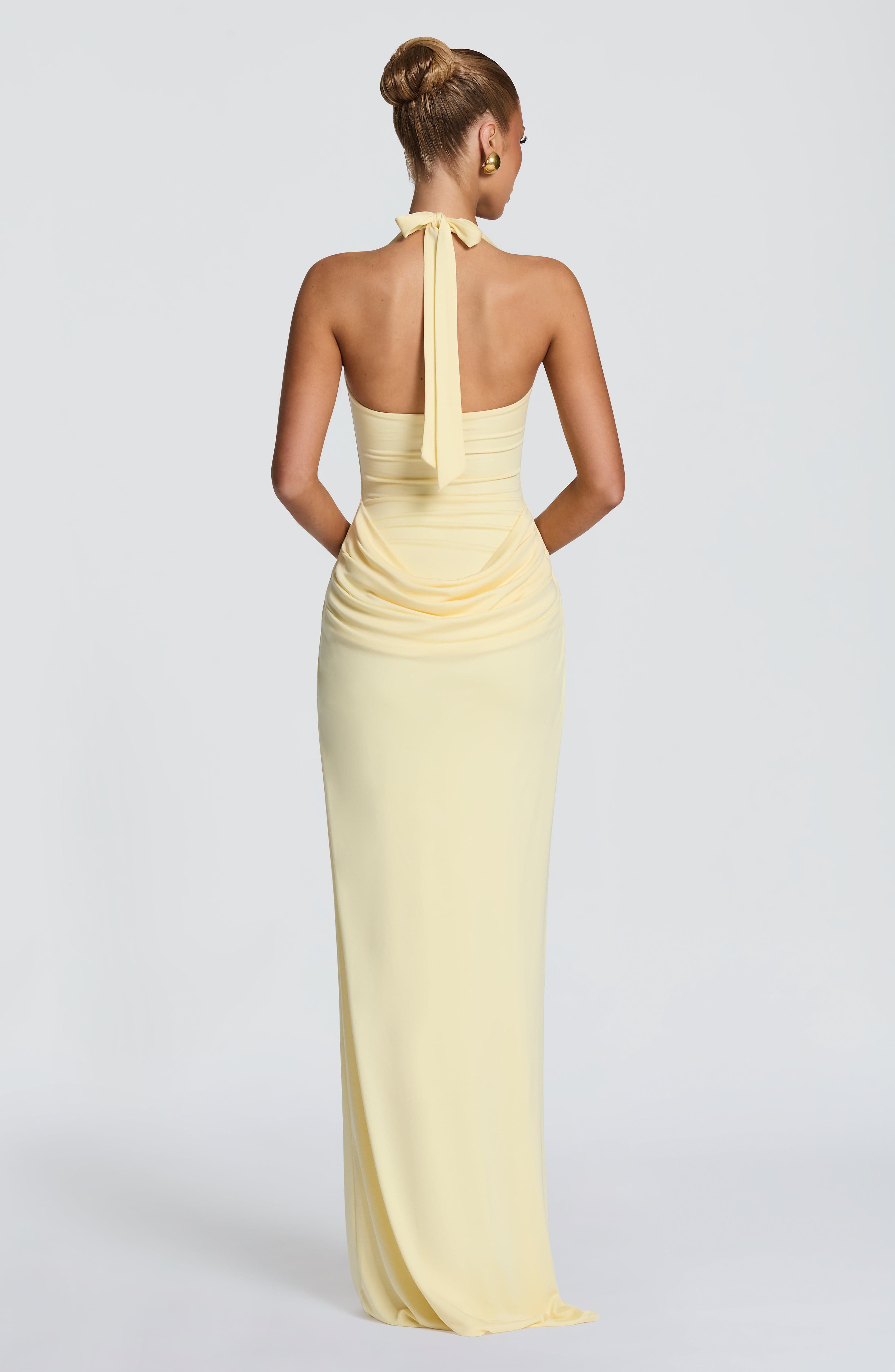 Vestido largo maxi halter con  - Maxi Dress Halter reseña y precio