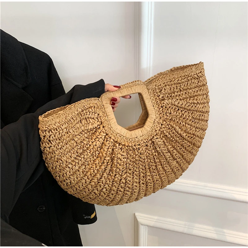 Bolso de mano tejido de marca  - Crochet Bag Raffia reseña y precio