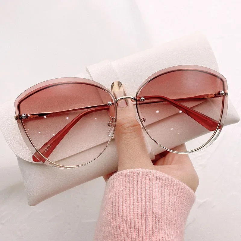 Gafas de sol ovaladas sin mont - Sunglasses Cat Eye reseña y precio