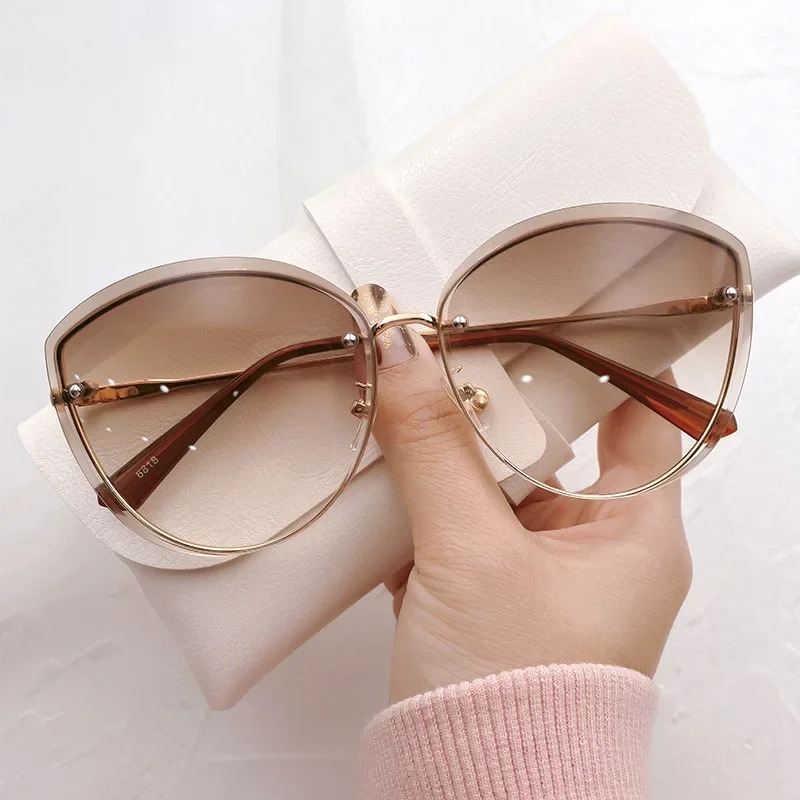 Gafas de sol ovaladas sin mont - Sunglasses Cat Eye reseña y precio