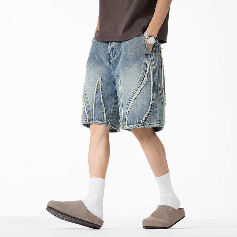 Pantalones Cortos de Mezclilla - Shorts Denim Frayed reseña y precio