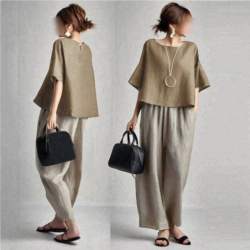 Conjunto de Dos Piezas para Mu - Linen Pant Wide reseña y precio
