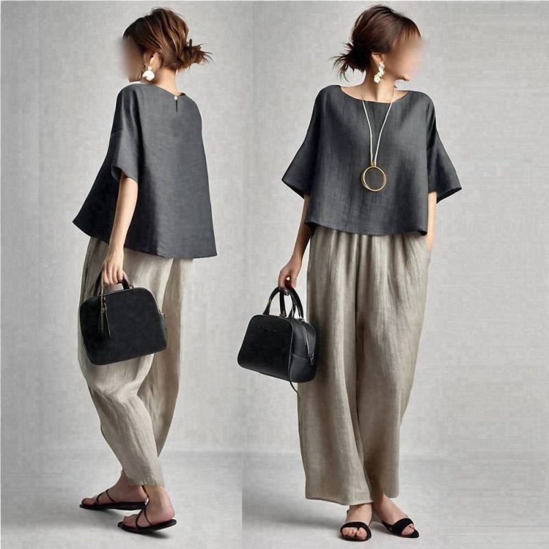 Conjunto de Dos Piezas para Mu - Linen Pant Wide reseña y precio