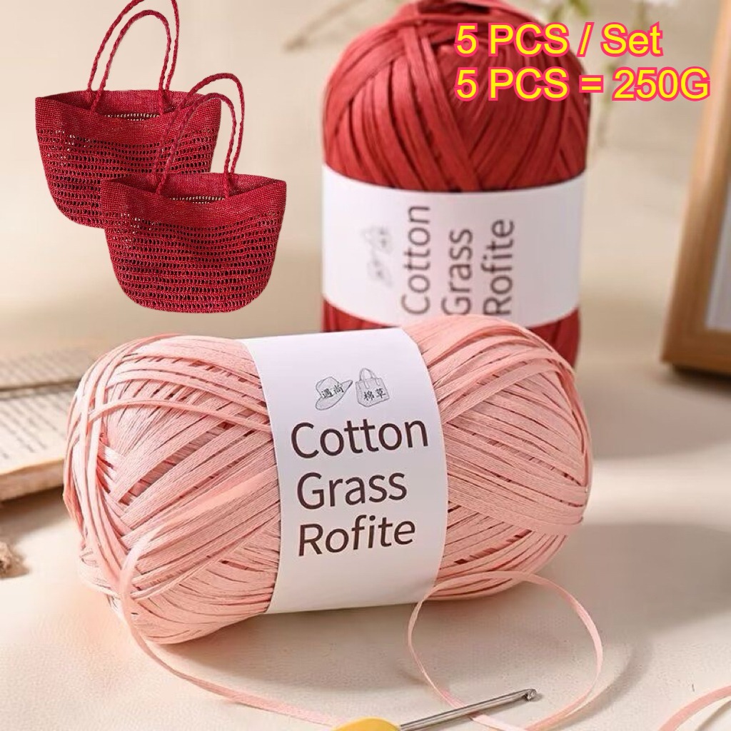 5 piezas de hilo de rafia de 2 - Crochet Bag Raffia reseña y precio