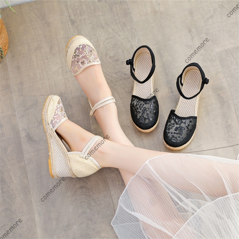 Sandalias de cuña de esparto c - Wedge Espadrille Women reseña y precio