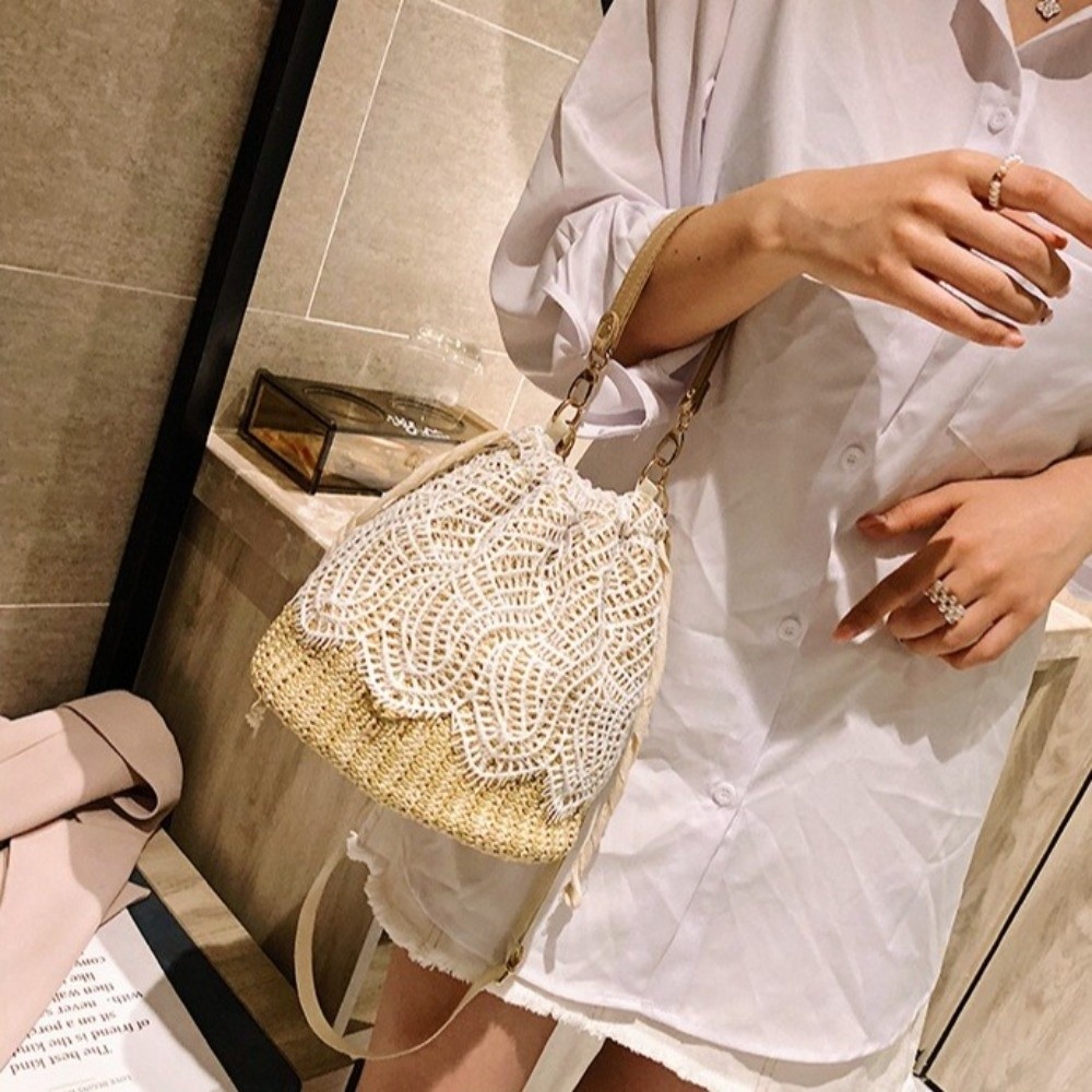 Bolso de hombro portátil de pa - Tote Bag Beach reseña y precio