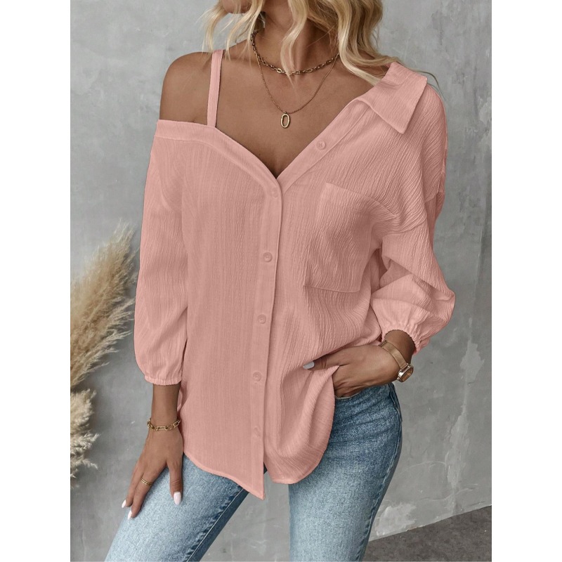 Blusas de talla grande 1XL-5XL - Blouse Off Shoulder reseña y precio
