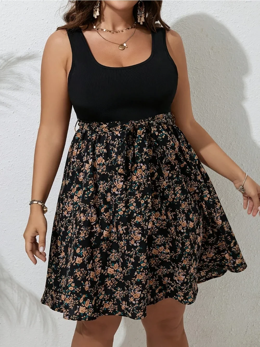 Vestido de talla grande, vesti - Romper Floral Print reseña y precio
